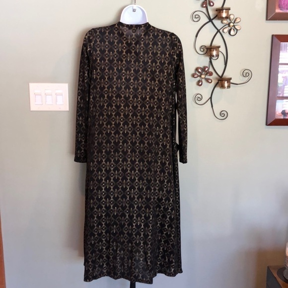 LuLaRoe Sarah Elegant Small Holiday Maxi Cardigan Pockets Long Line Sweater - Picture 7 of 11